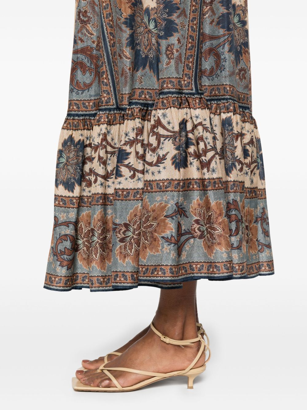Zimmermann Skirts Blue Silk