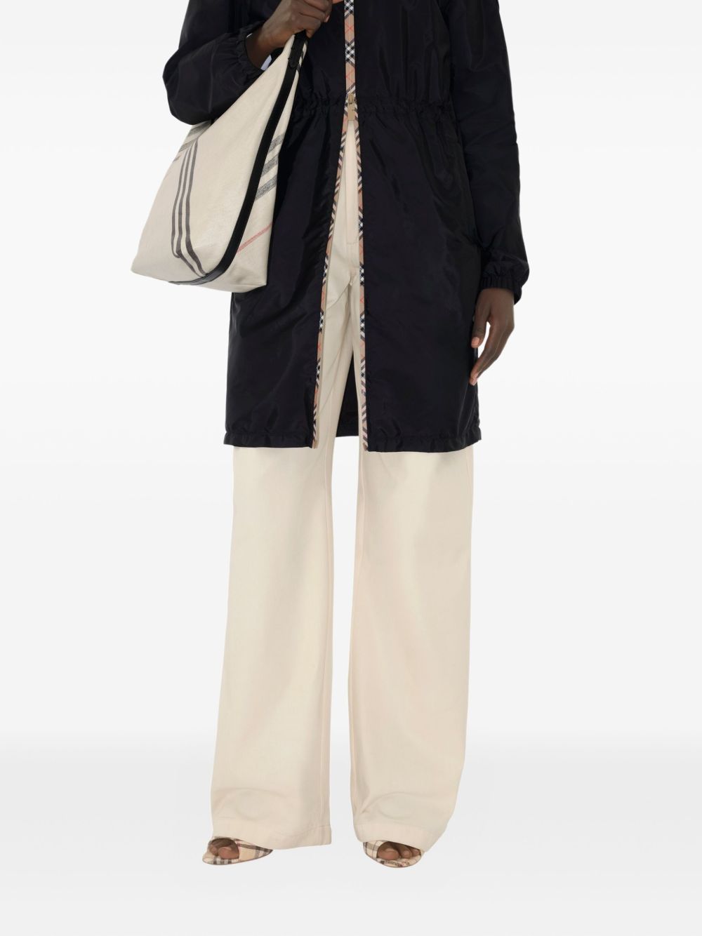 Burberry Coats Black Polyamide