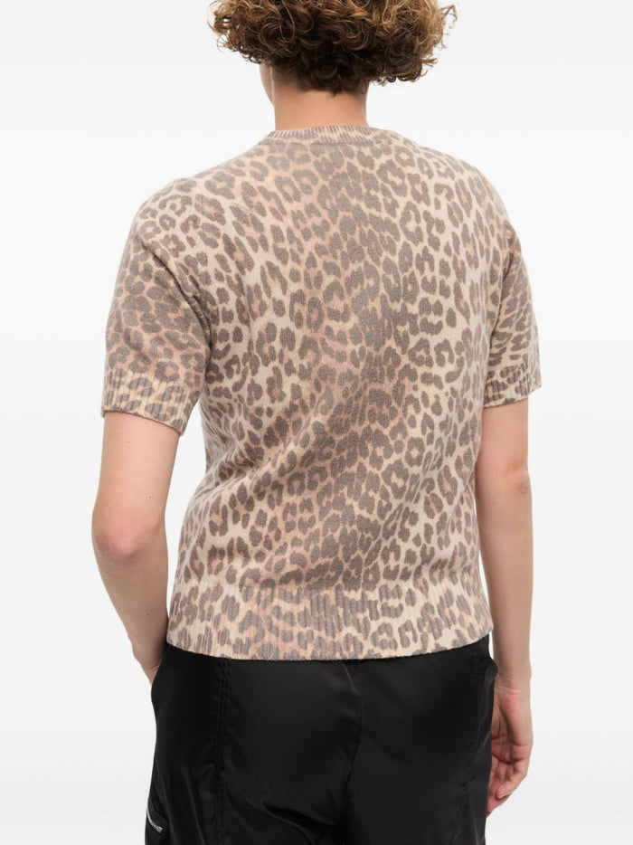 GANNI T-shirts and Polos Brown Fabric