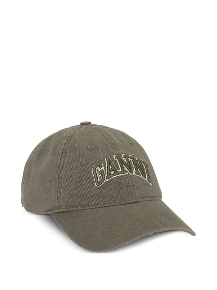 Ganni Hats Green Cotton