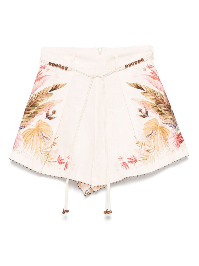 Zimmermann Shorts Beige Linen