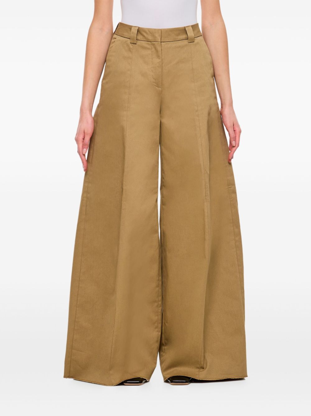 The Latest Trousers Green Cotton Elastane