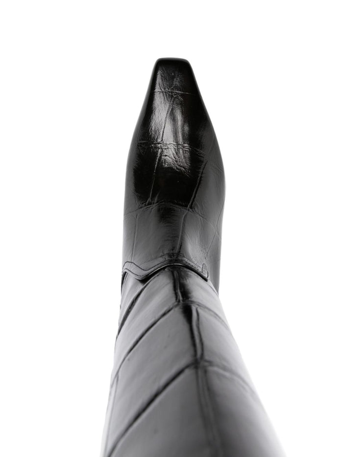 Paris Texas Boots Black Calf Leather