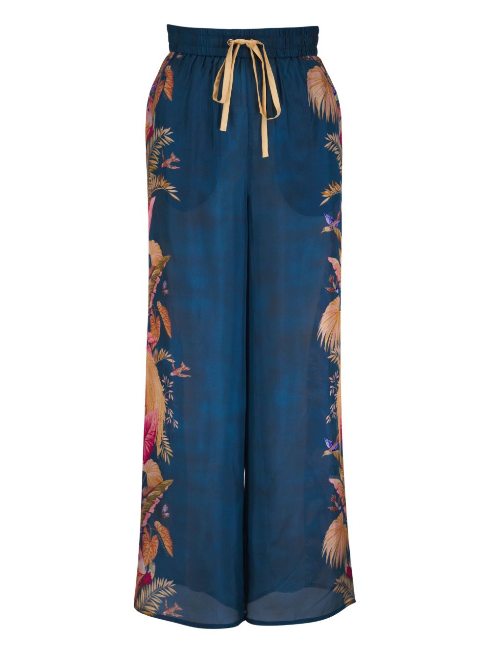 Zimmermann Trousers Blue Silk
