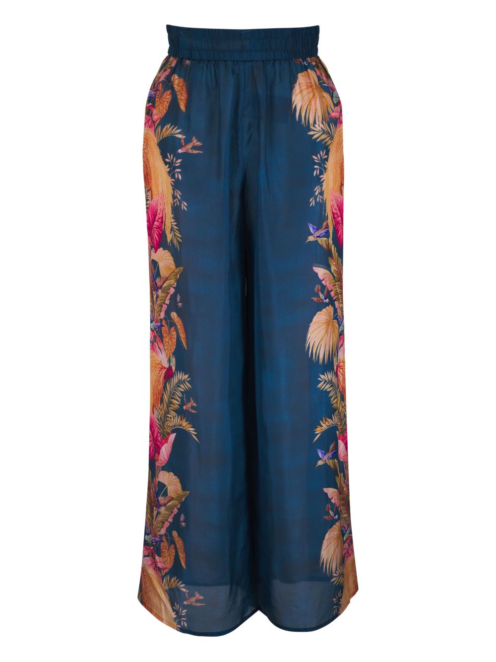 Zimmermann Trousers Blue Silk