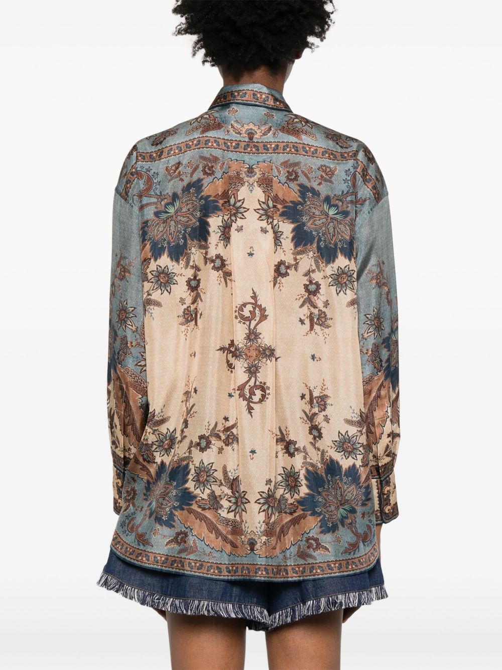 Zimmermann Shirts Blue Silk
