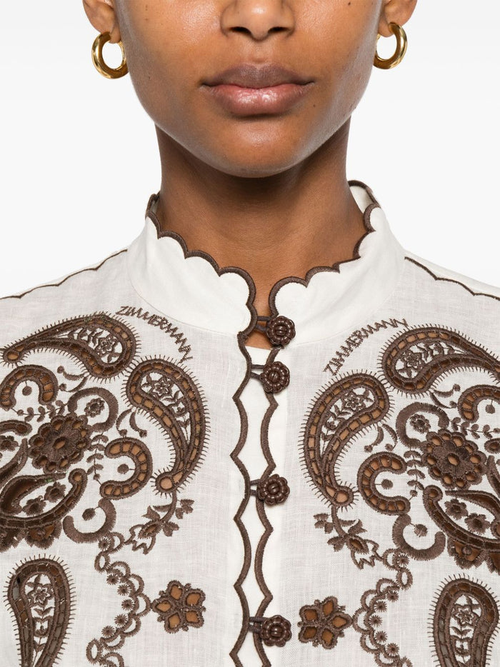 Zimmermann Shirts Ivory Linen