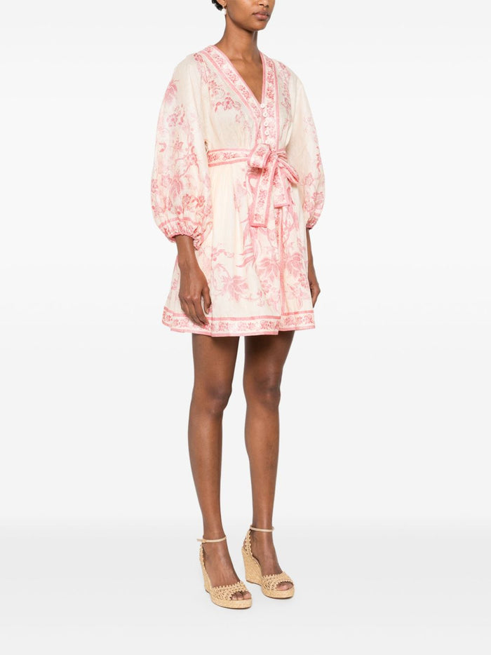 Zimmermann Dresses Pink Linen