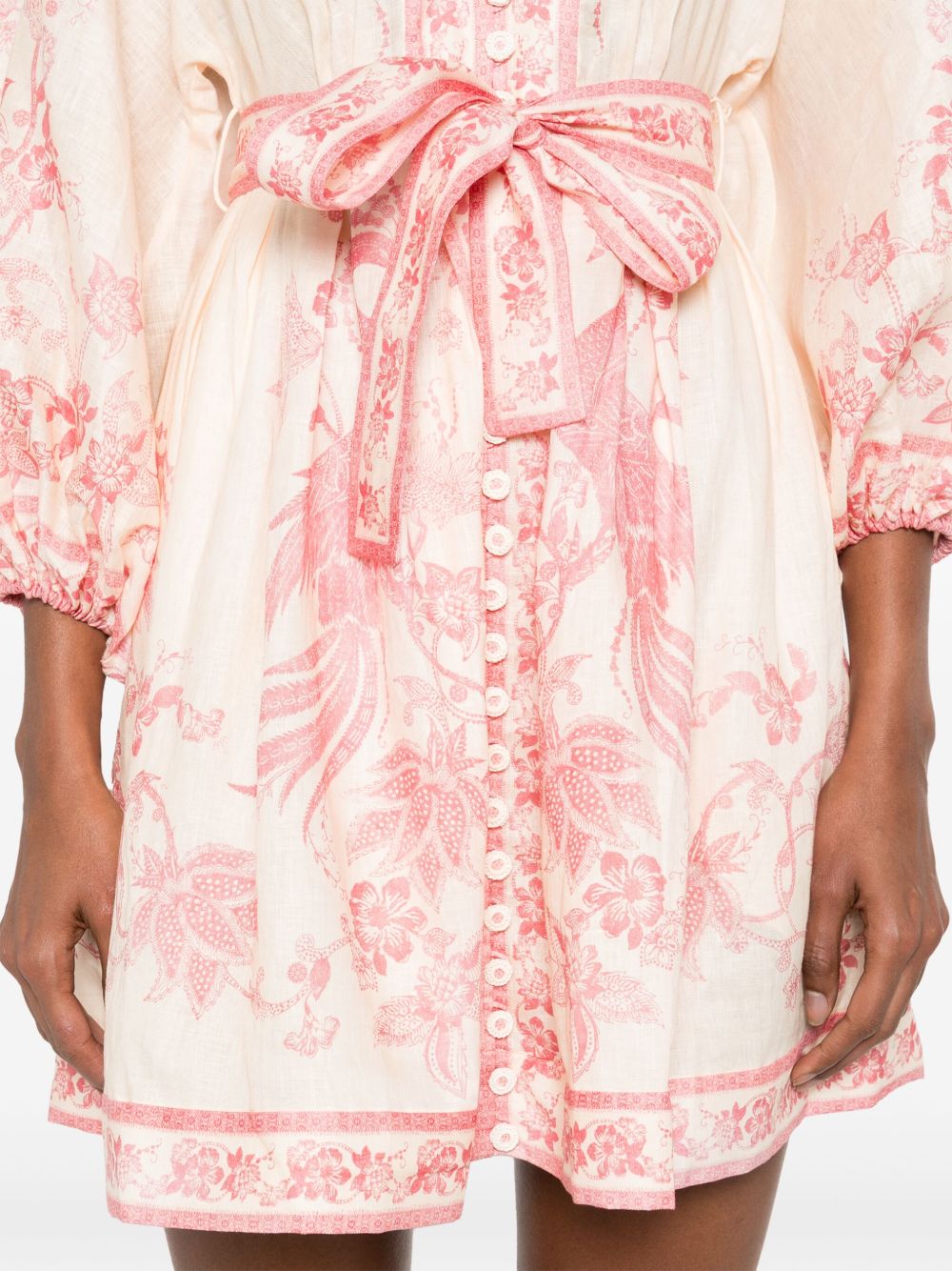 Zimmermann Dresses Pink Linen
