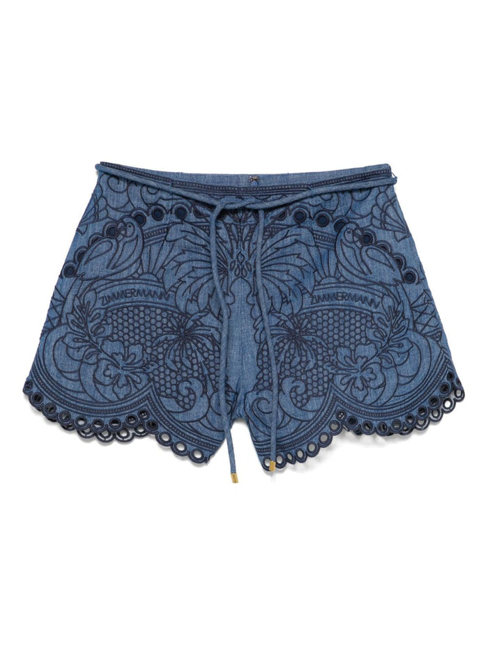 Zimmermann Shorts Blue Cotton