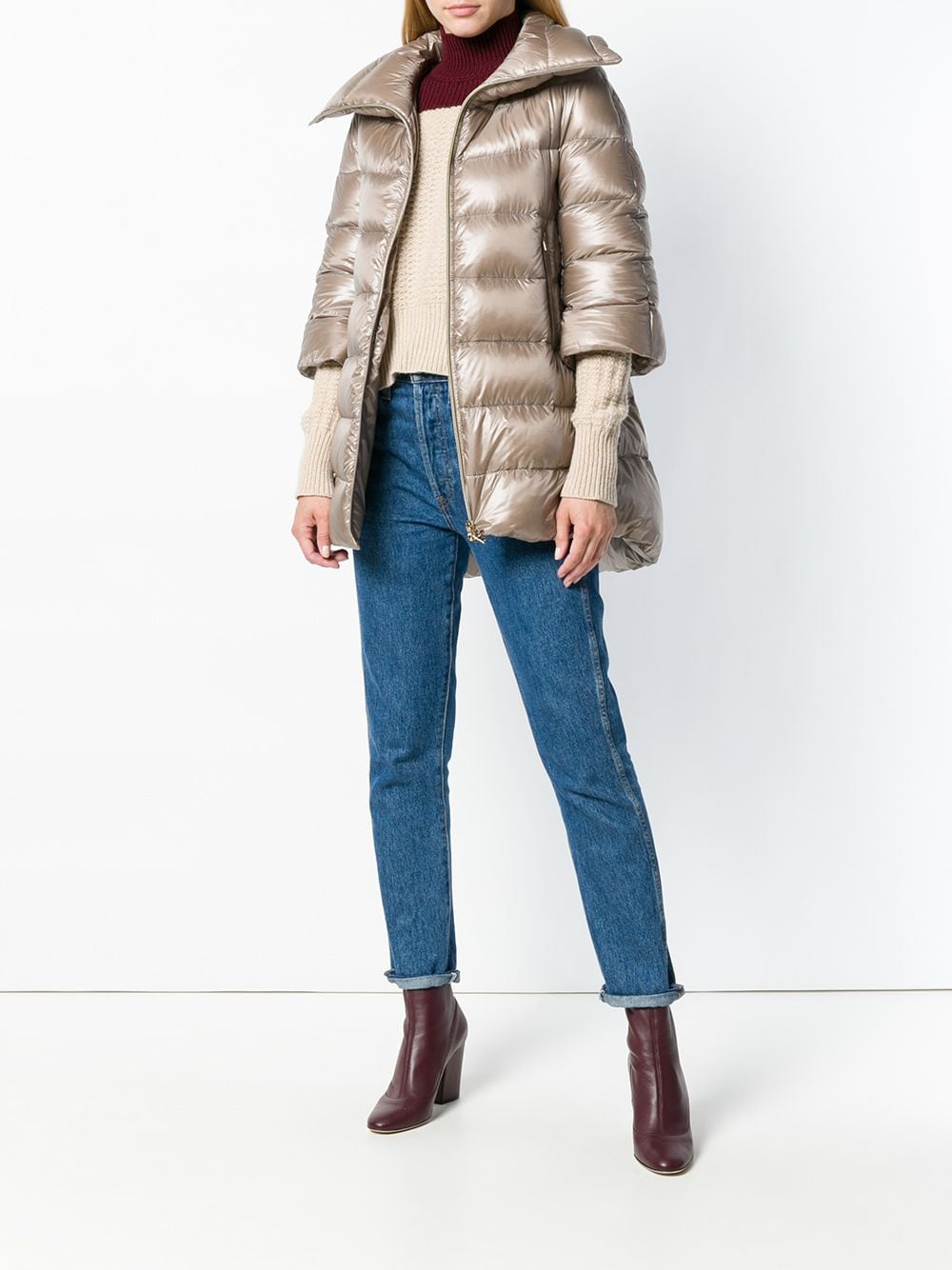 Herno Coats Dove Grey Polyamide