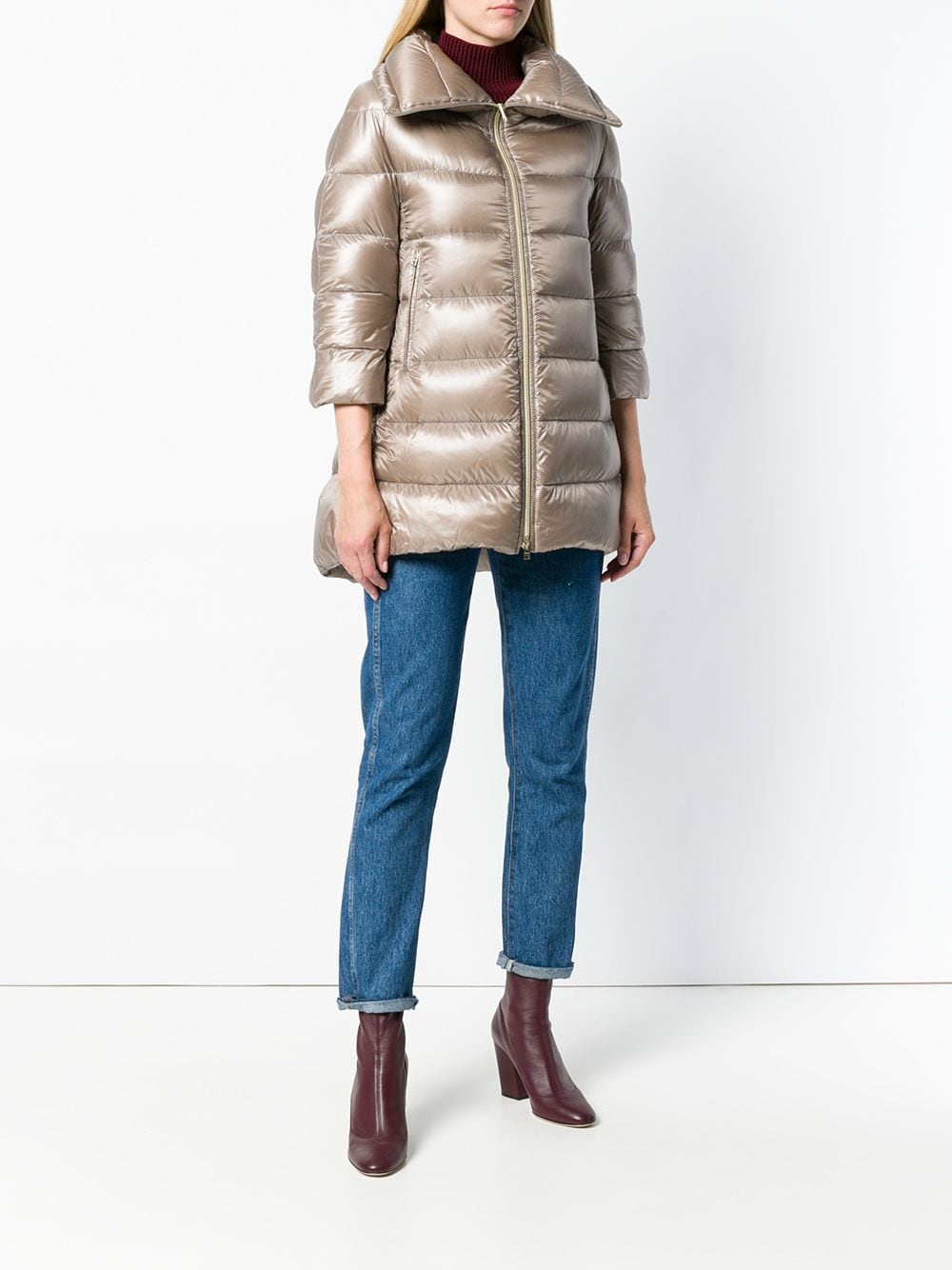 Herno Coats Dove Grey Polyamide