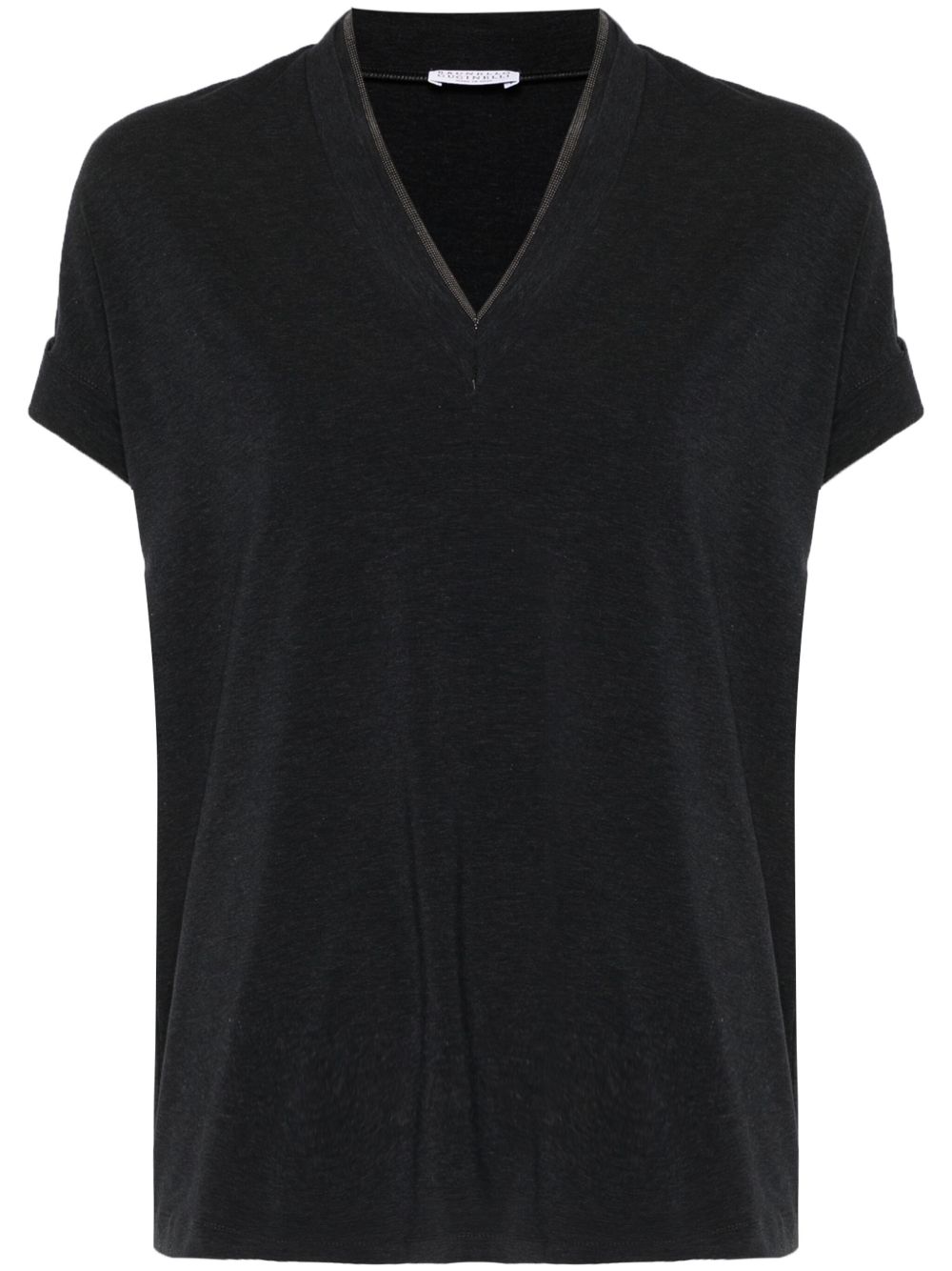 Brunello Cucinelli T-Shirts And Polos Grigio Scuro Cotton