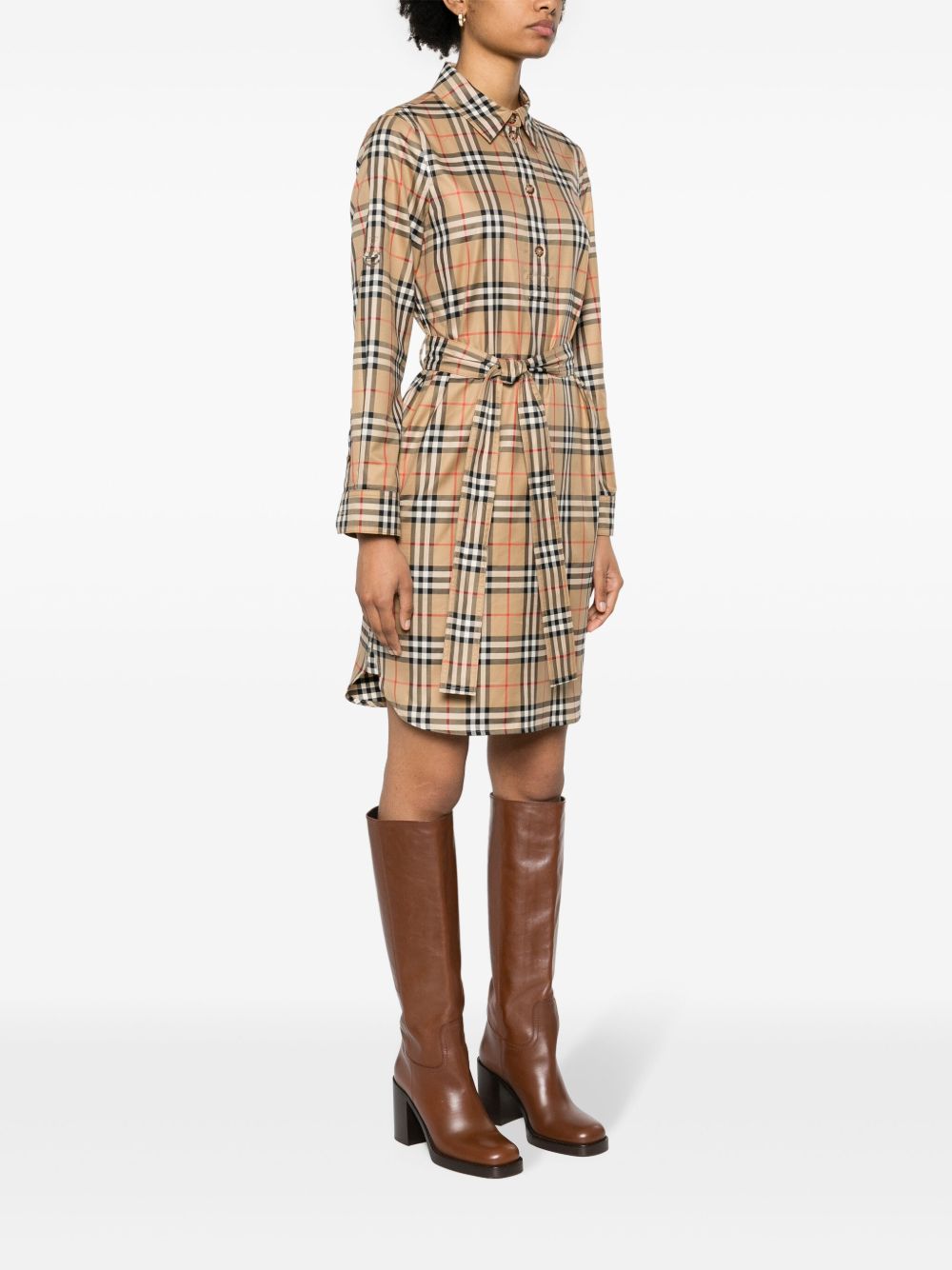 Burberry Dresses Beige Cotton