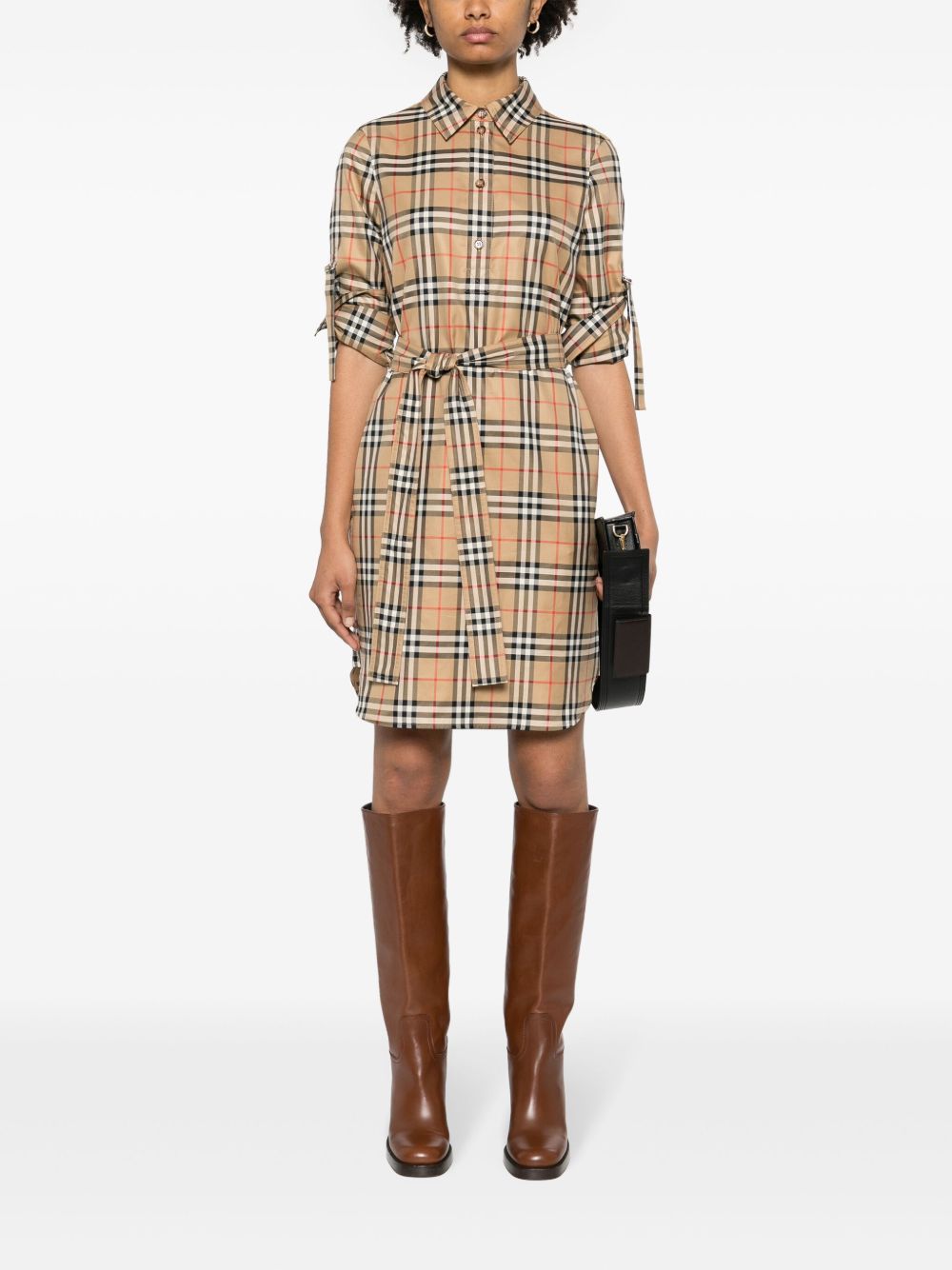 Burberry Dresses Beige Cotton