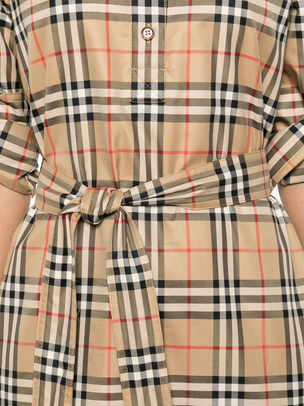 Burberry Dresses Beige Cotton