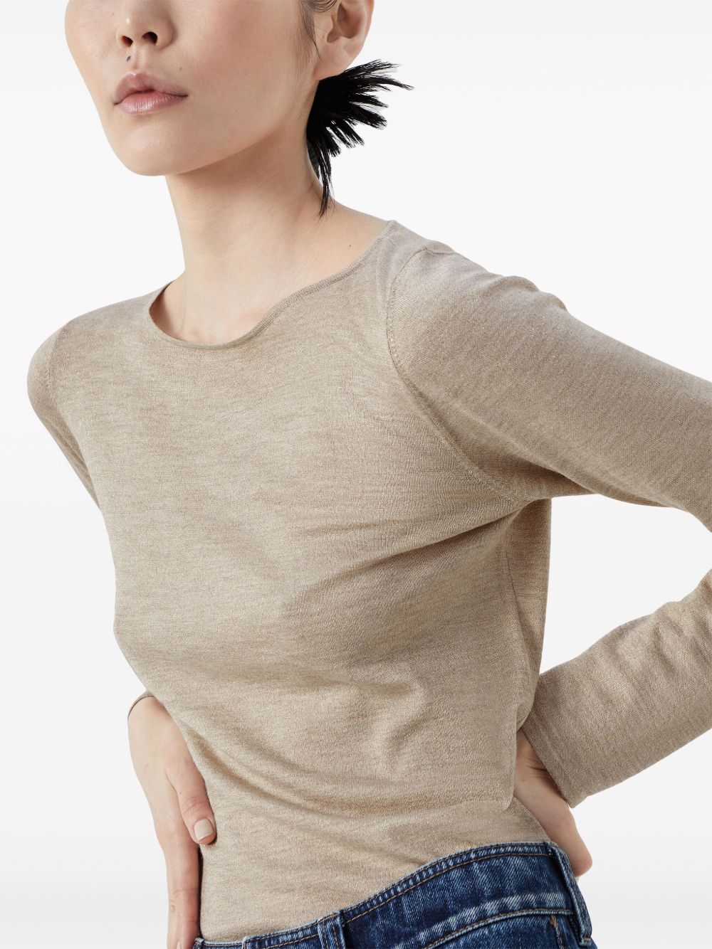 Brunello Cucinelli Sweaters Beige Cashmere