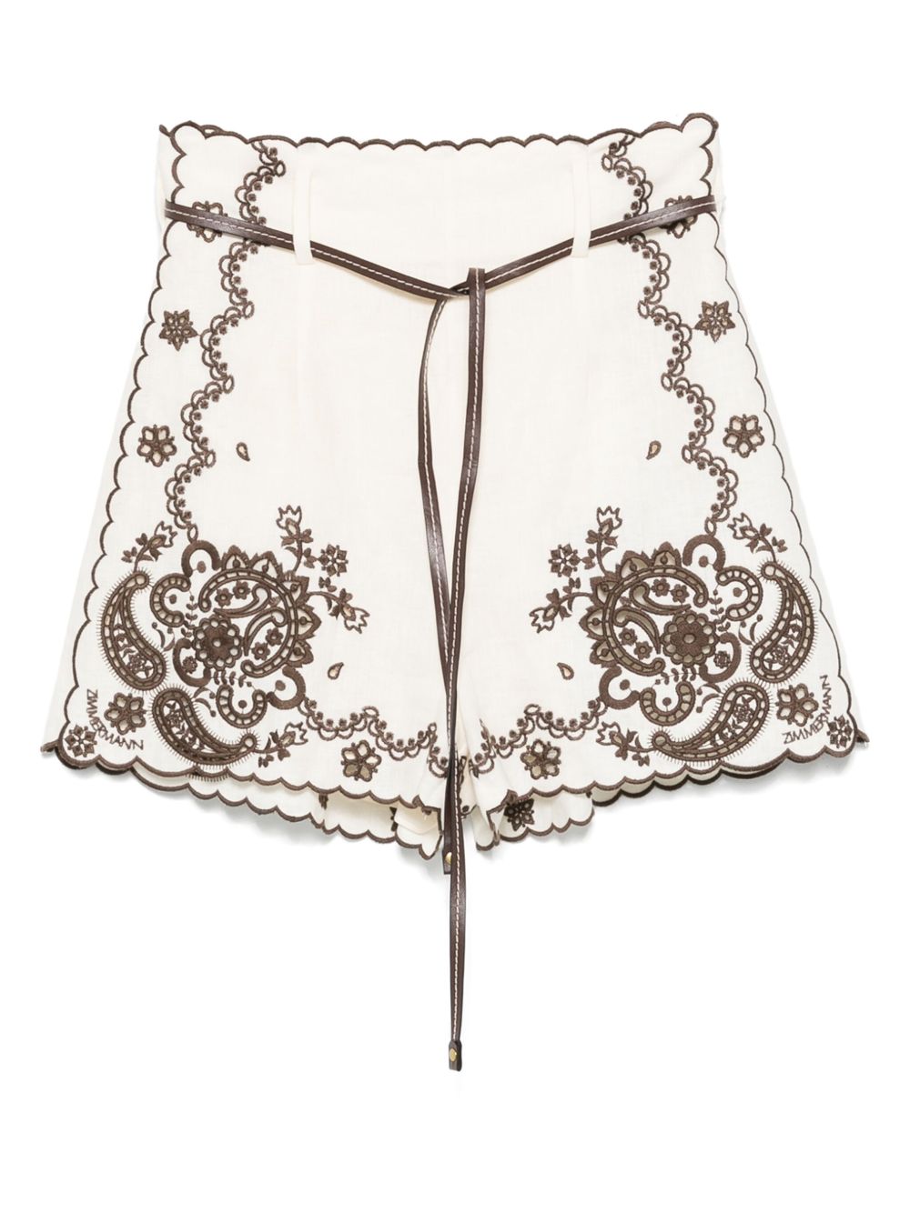 Zimmermann Shorts Ivory Linen