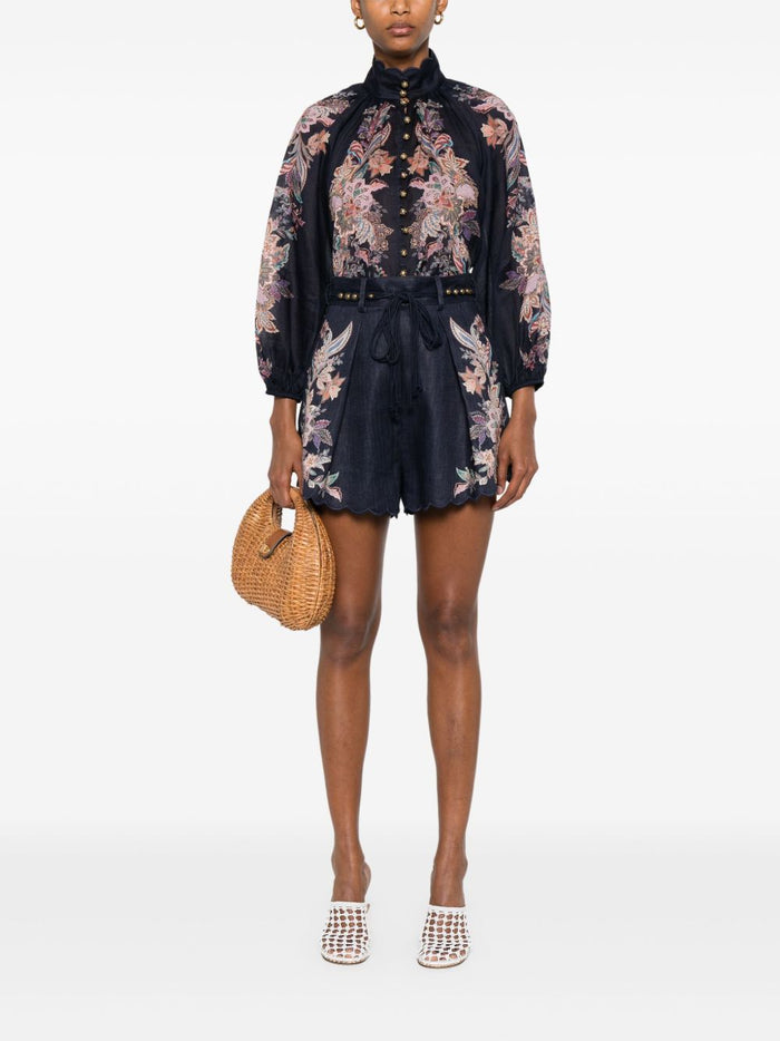 Zimmermann Shirts Blue Ramie