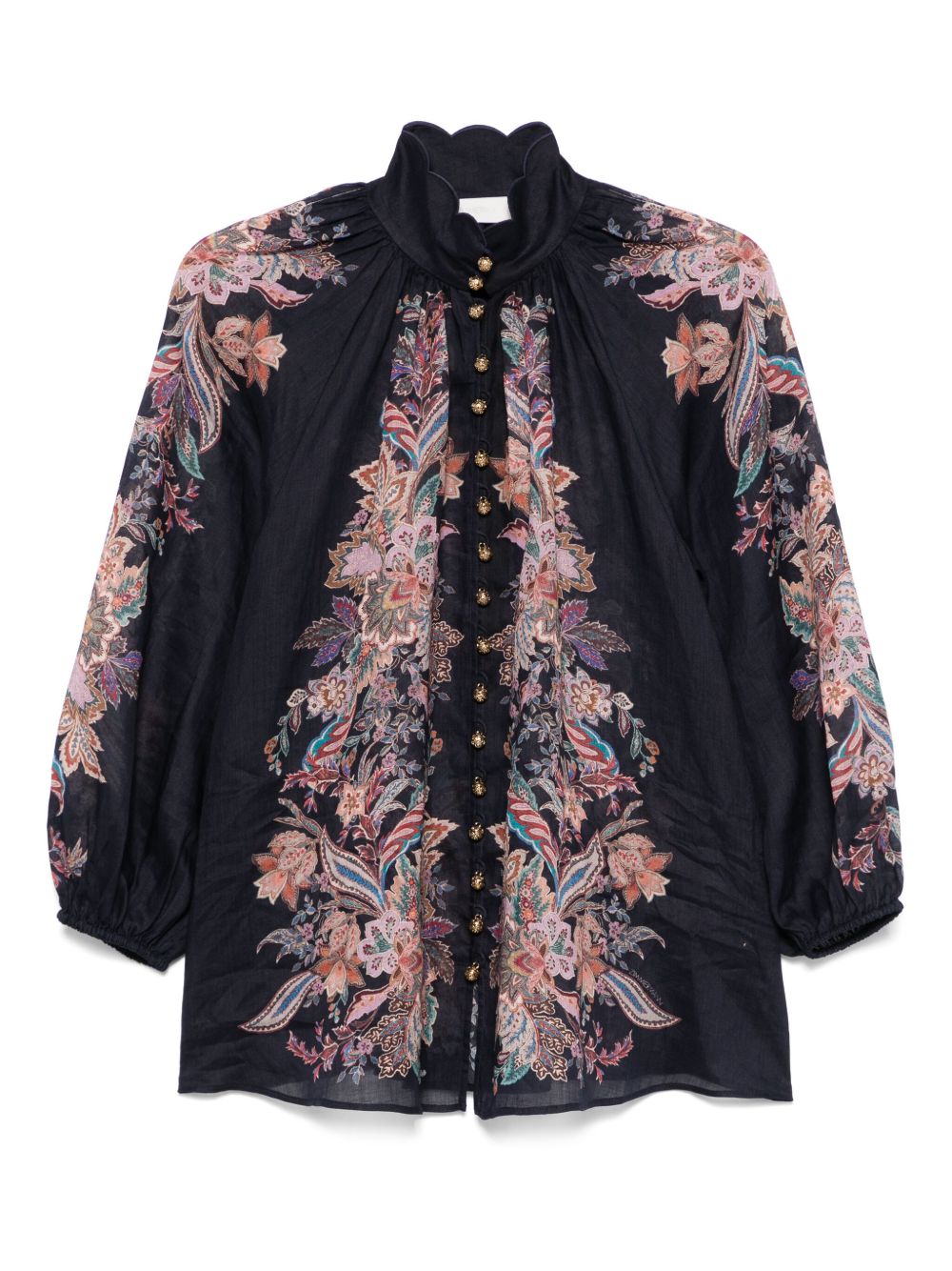 Zimmermann Shirts Blue Ramie
