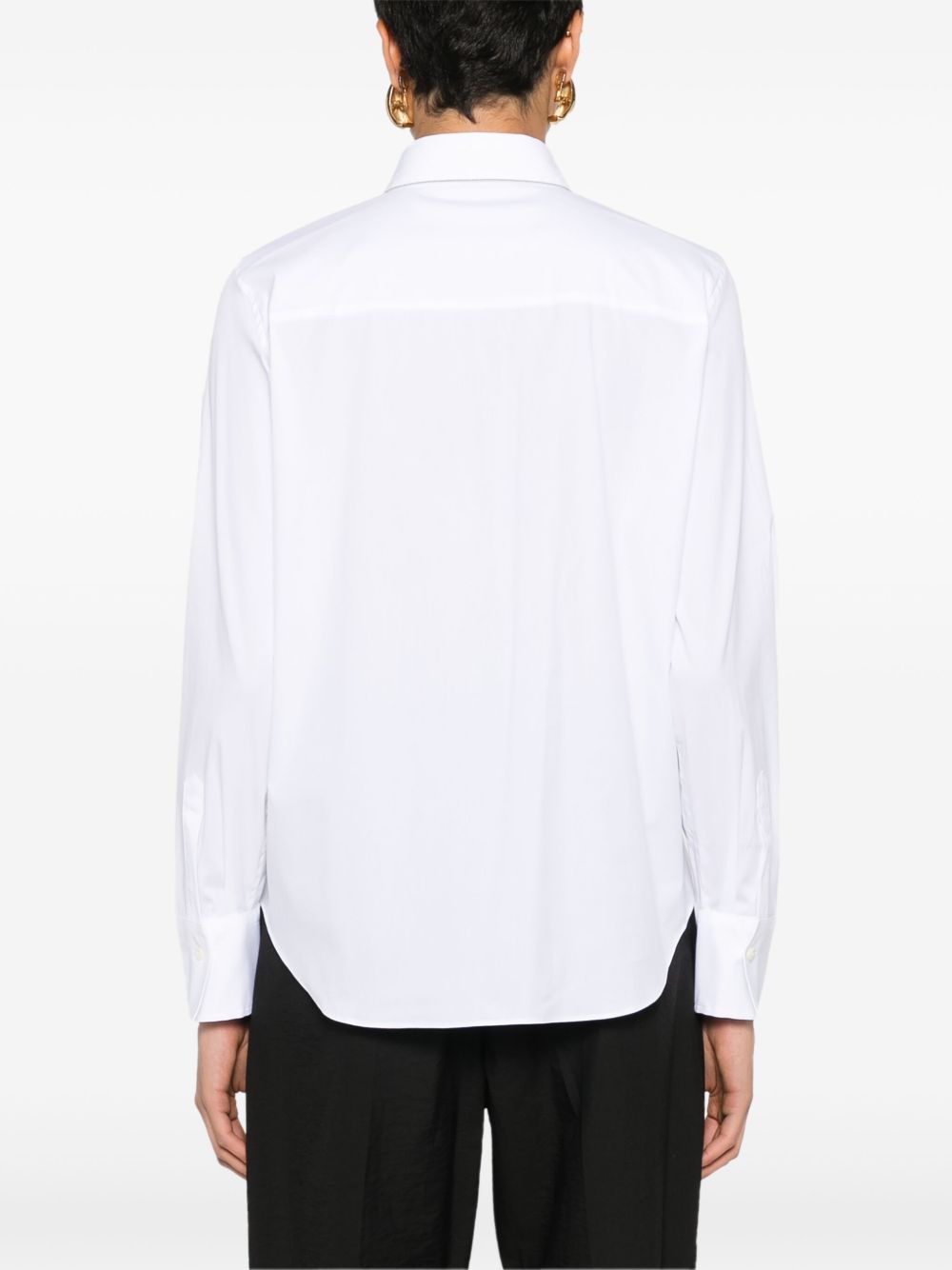 Brunello Cucinelli Shirts Bianco Cotton Polyamide Elastane