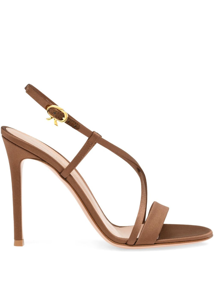 Gianvito Rossi Sandals Leather Brown Outer: Fabric