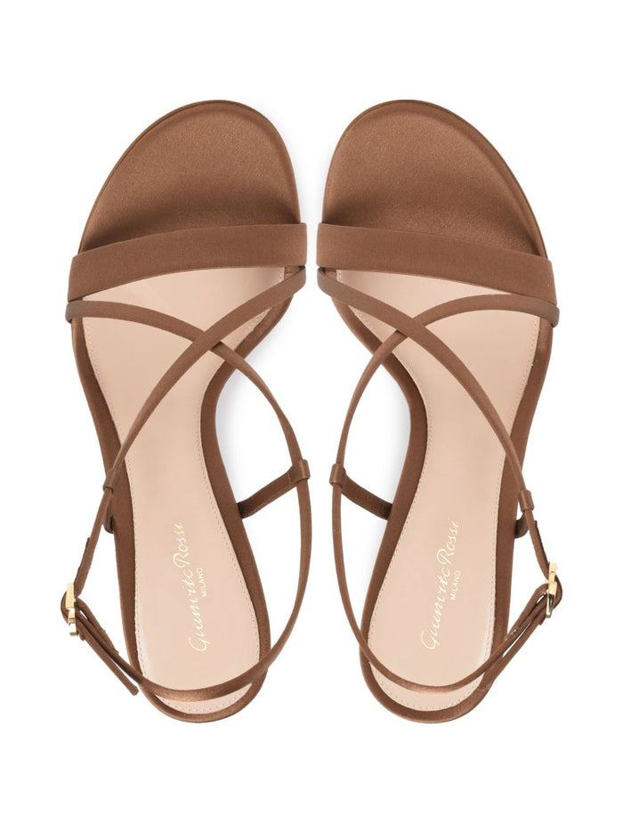 Gianvito Rossi Sandals Leather Brown Outer: Fabric