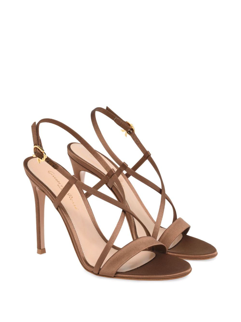 Gianvito Rossi Sandals Leather Brown Outer: Fabric