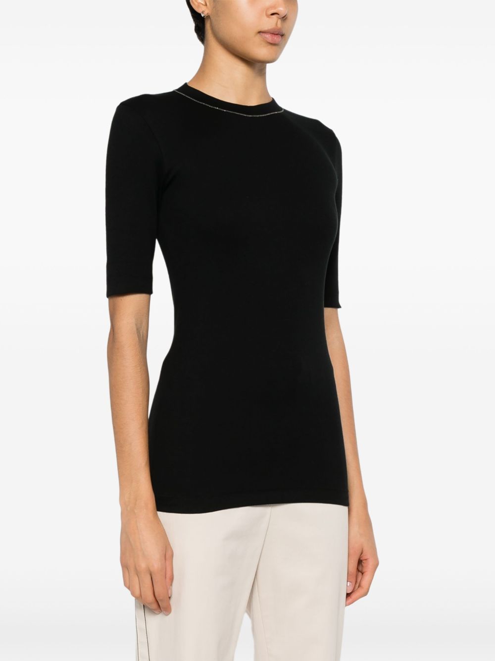 Brunello Cucinelli T-Shirts And Polos Nero Cotton