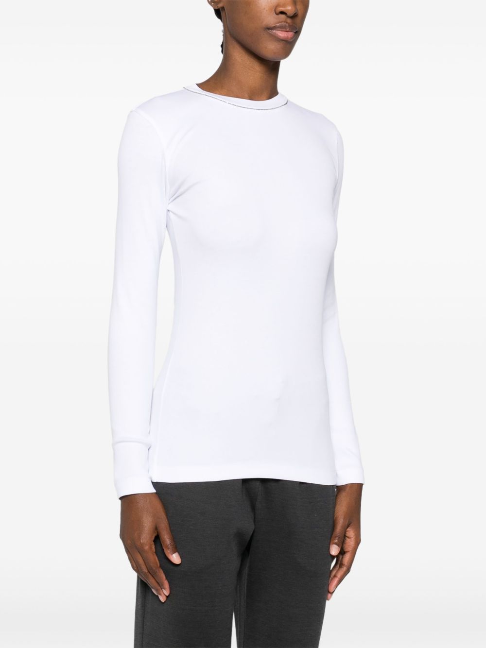 Brunello Cucinelli T-Shirts And Polos Bianco Cotton Elastane