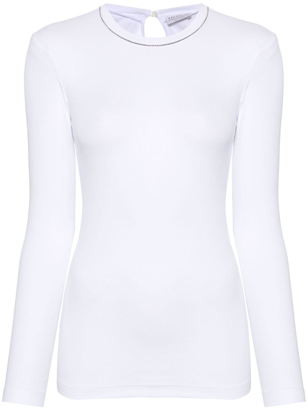 Brunello Cucinelli T-Shirts And Polos Bianco Cotton Elastane