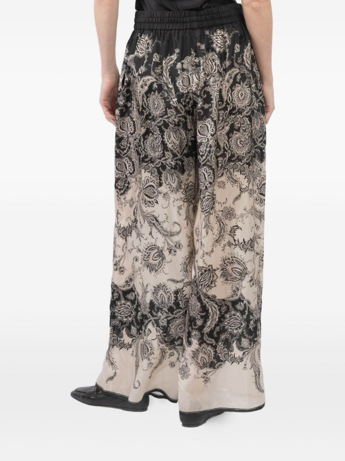 Zimmermann Trousers Beige Silk
