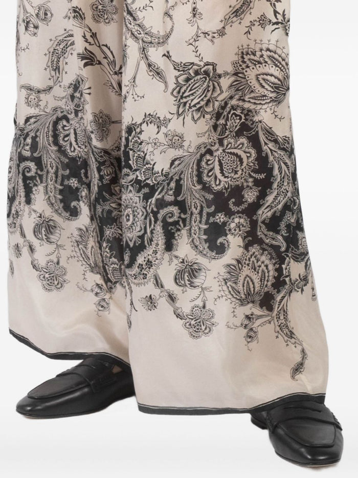Zimmermann Trousers Beige Silk