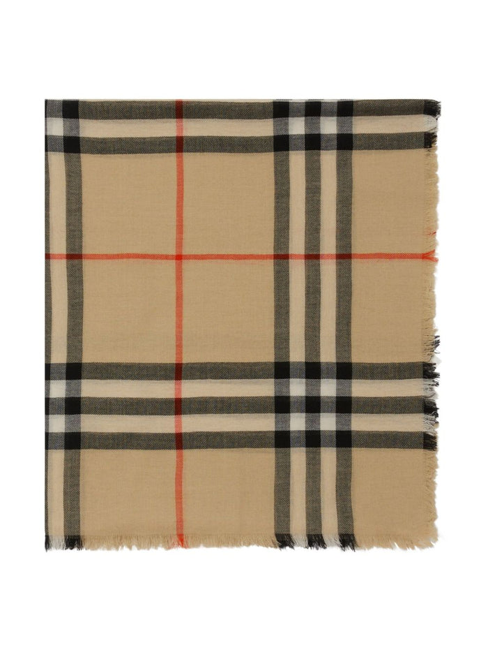 Burberry Scarfs Beige Wool