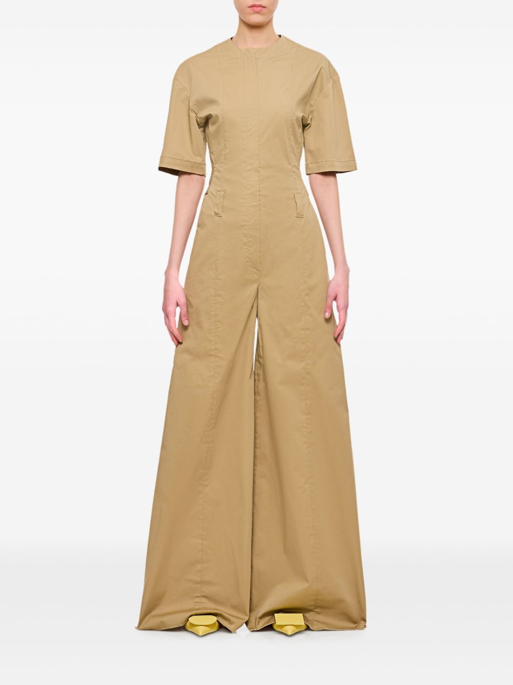 The Latest Dresses Beige Cotton