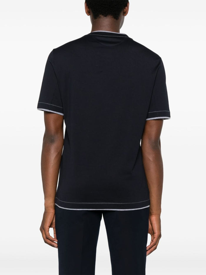 Brunello Cucinelli T-Shirts And Polos Blue Cotton