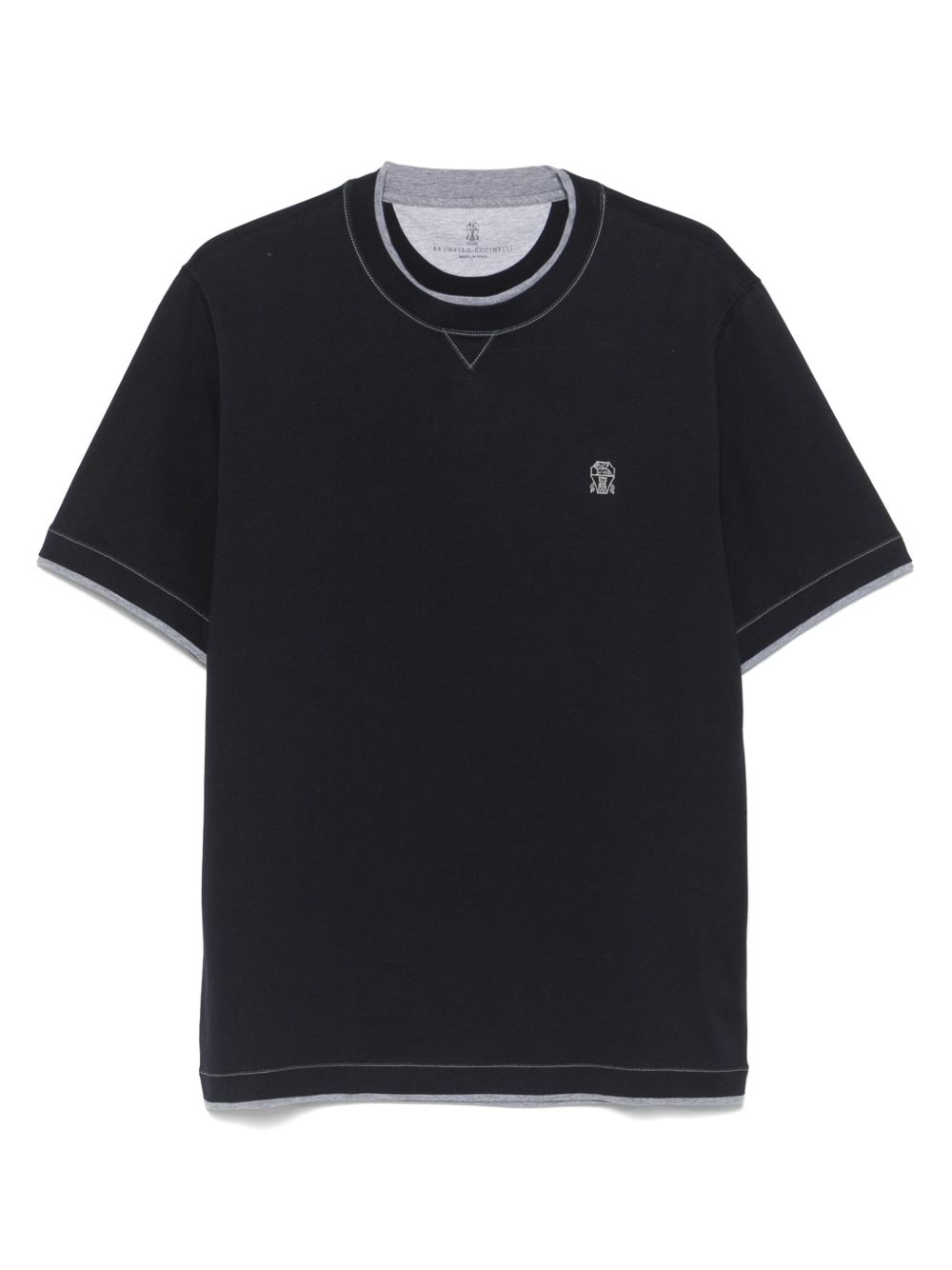 Brunello Cucinelli T-Shirts And Polos Blue Cotton