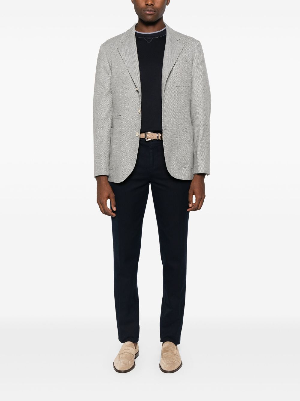 Brunello Cucinelli T-Shirts And Polos Blue Cotton