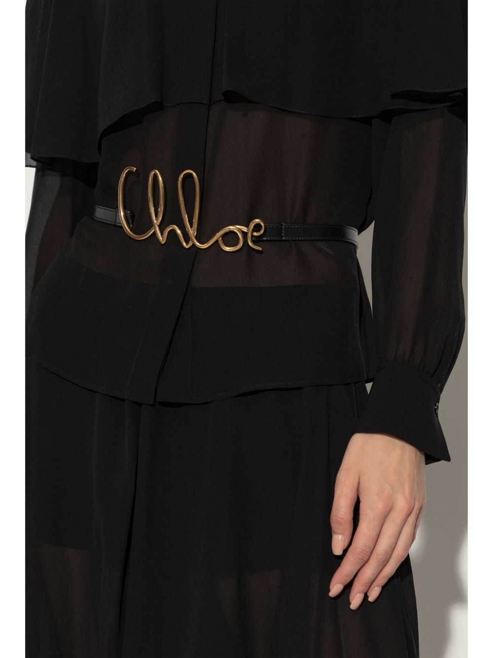 Chloè Belts Black Calf Leather