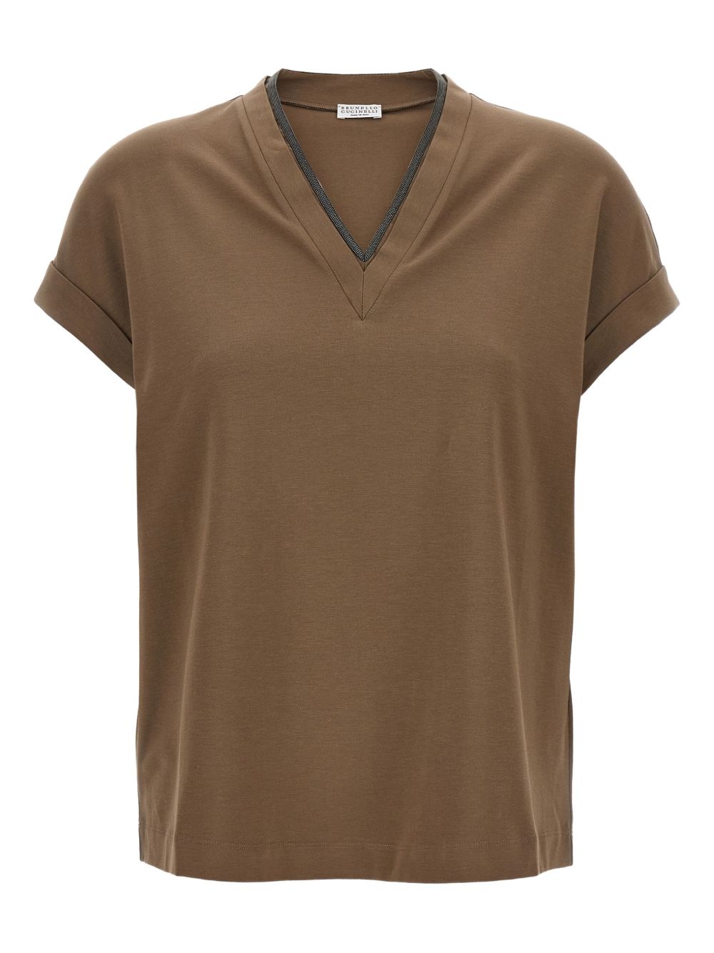 Brunello Cucinelli T-Shirts And Polos Marrone Cotton