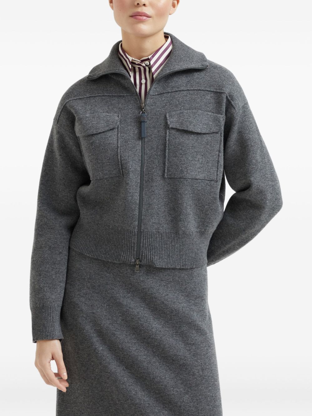 Brunello Cucinelli Sweaters Grigio Cashmere