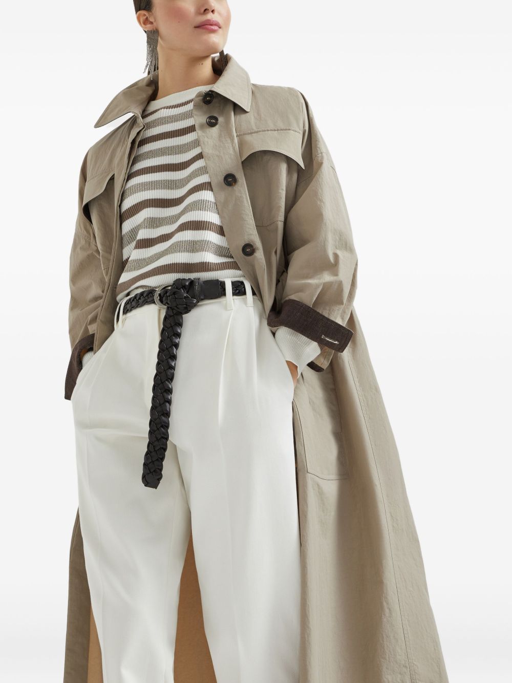Brunello Cucinelli Coats Beige Nylon
