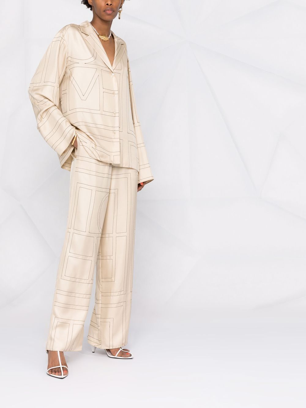 Toteme Pre Shirts Ivory Silk