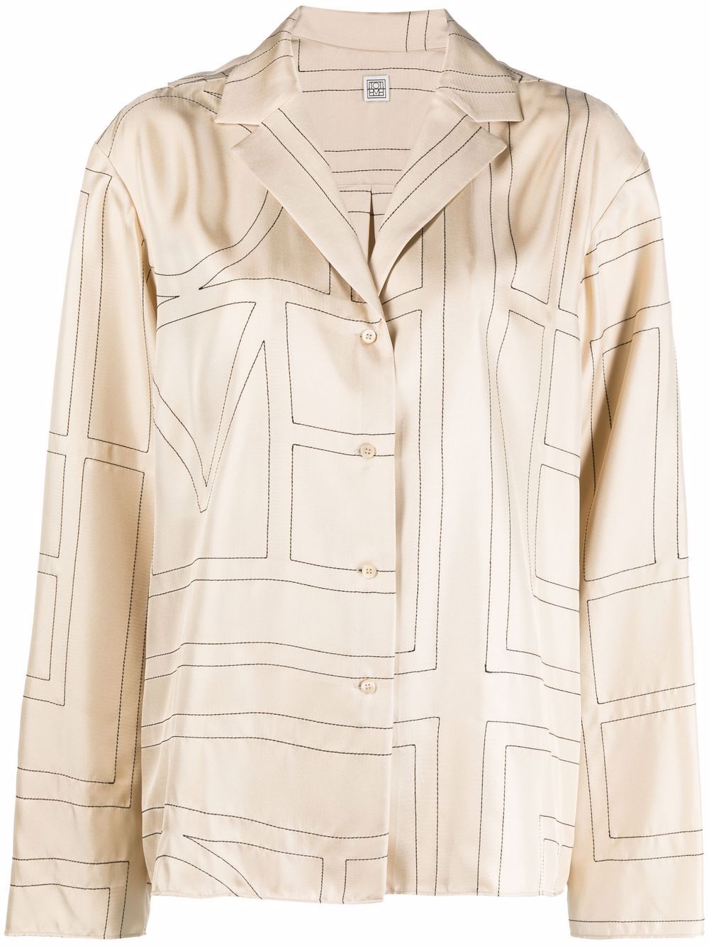 Toteme Pre Shirts Ivory Silk