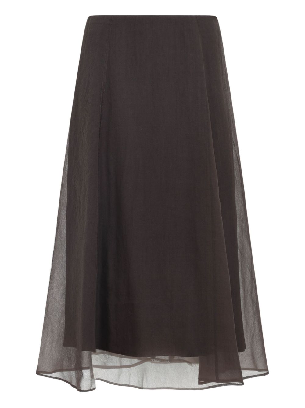 Brunello Cucinelli Skirts Marrone Silk