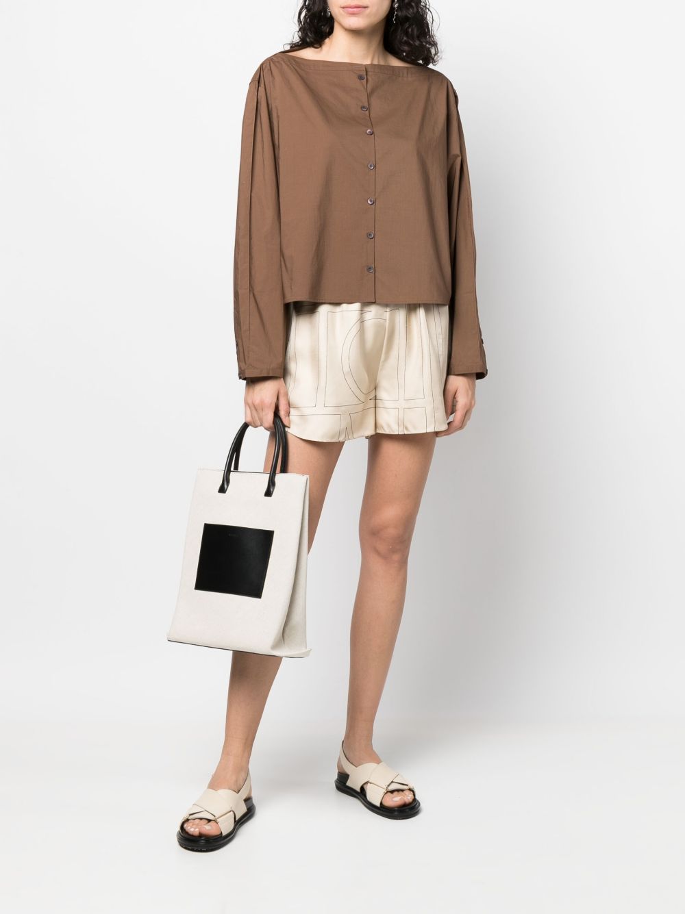 Toteme Pre Shorts Ivory Silk