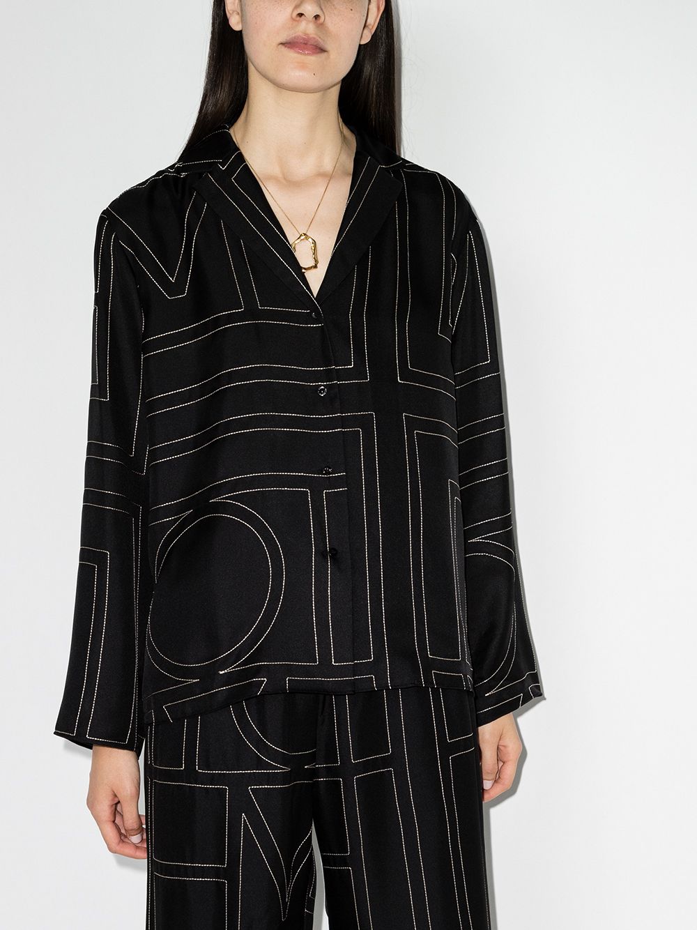 Toteme Pre Shirts Black Silk