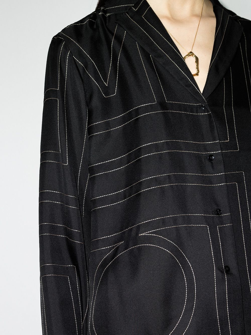 Toteme Pre Shirts Black Silk