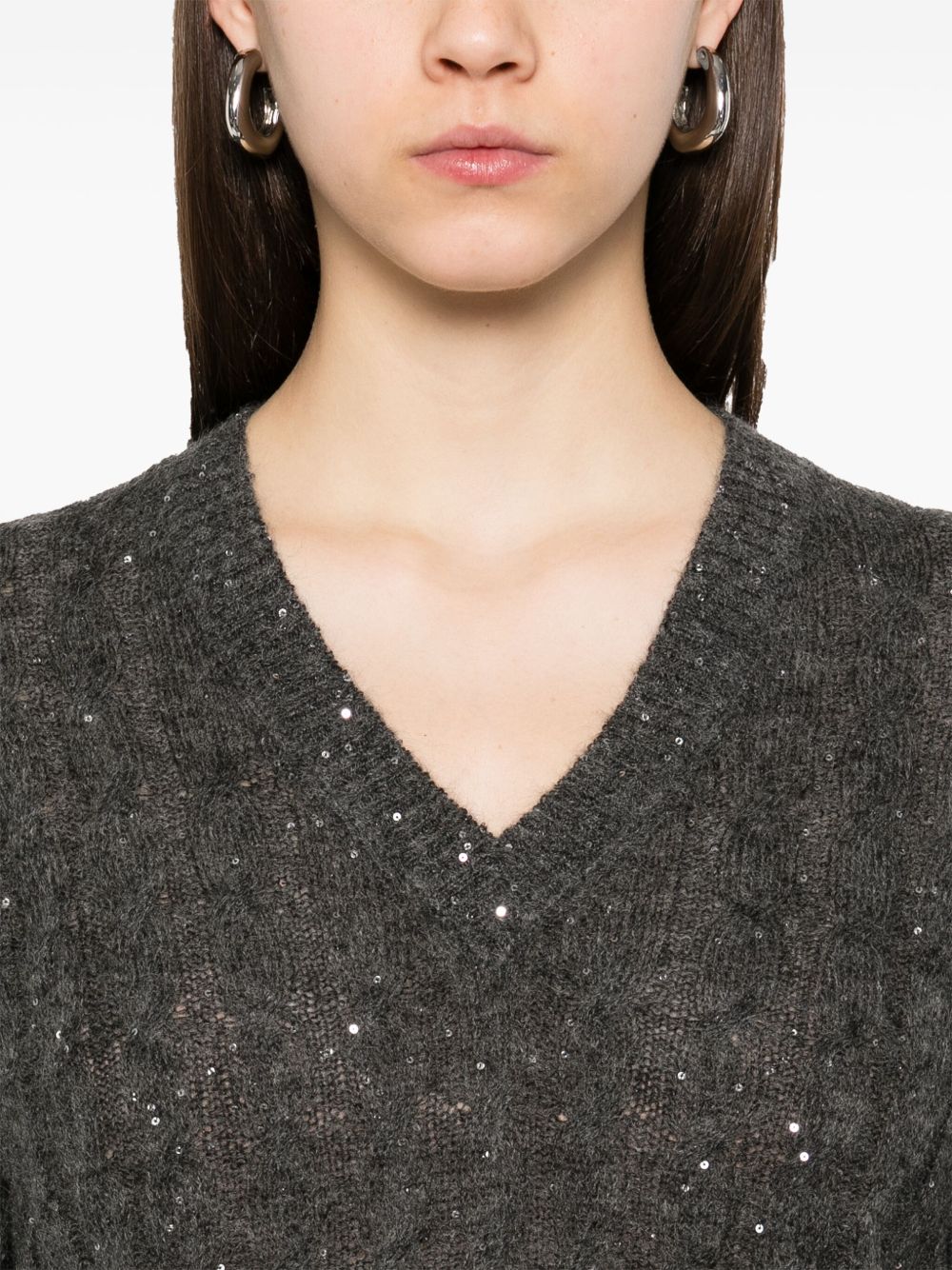 Brunello Cucinelli Sweaters Grigio Mohair