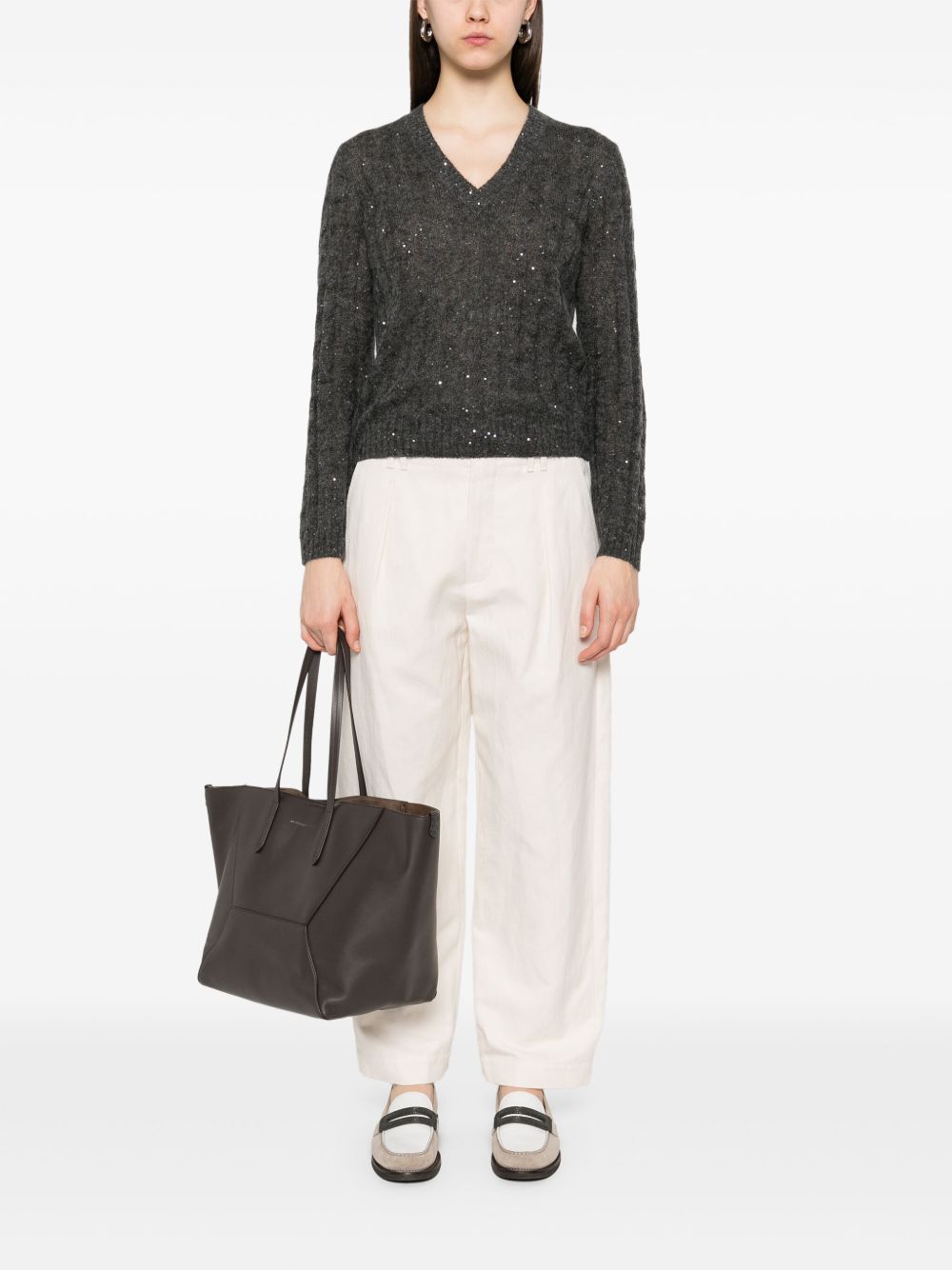 Brunello Cucinelli Sweaters Grigio Mohair